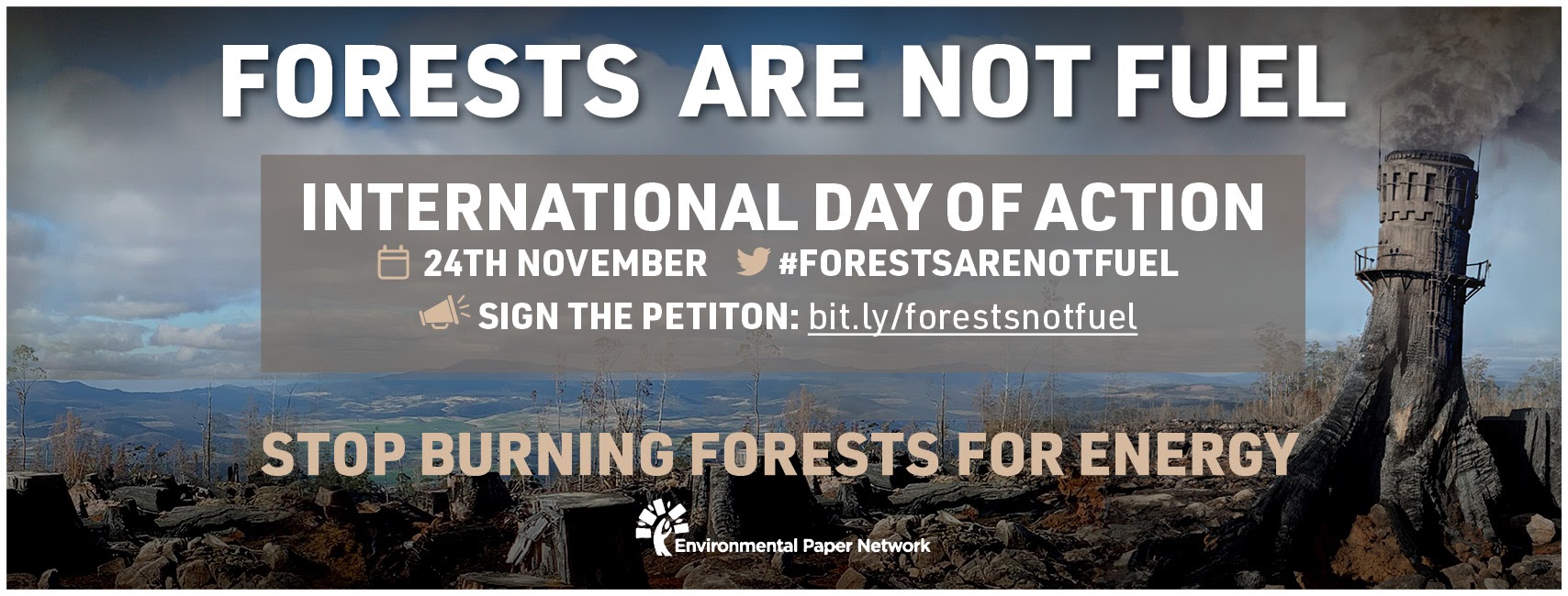 Biomass International Day of Action banner - horizontal